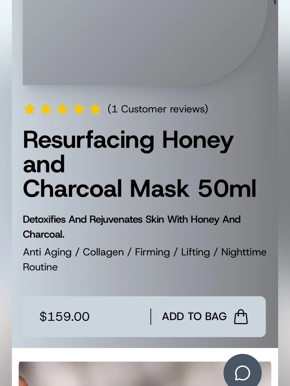 $159 Dermalectives Resurfacing Honey & Charcoal Mask NWT